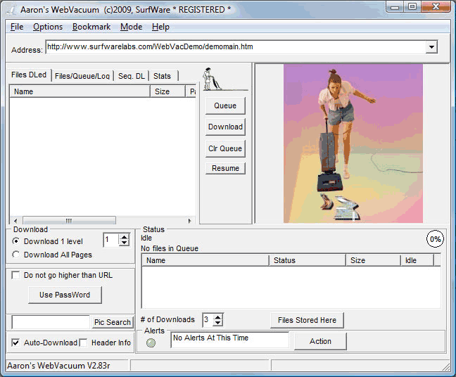 Aarons WebVacuum 2.90f screenshot